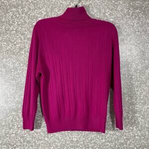 Laura Winston Vintage Pink Long Sleeve Turtleneck Sweater - Size Medium - 1980's